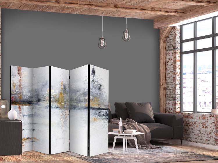 Room Divider Screen Painting Abstraction - Composition in Shades of Gray II [Room Dividers] 159576 additionalImage 4