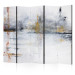 Room Divider Screen Painting Abstraction - Composition in Shades of Gray II [Room Dividers] 159576