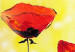 Canvas Print Subtle Red Poppies (1-piece) - floral motif on a yellow background 47476 additionalThumb 2