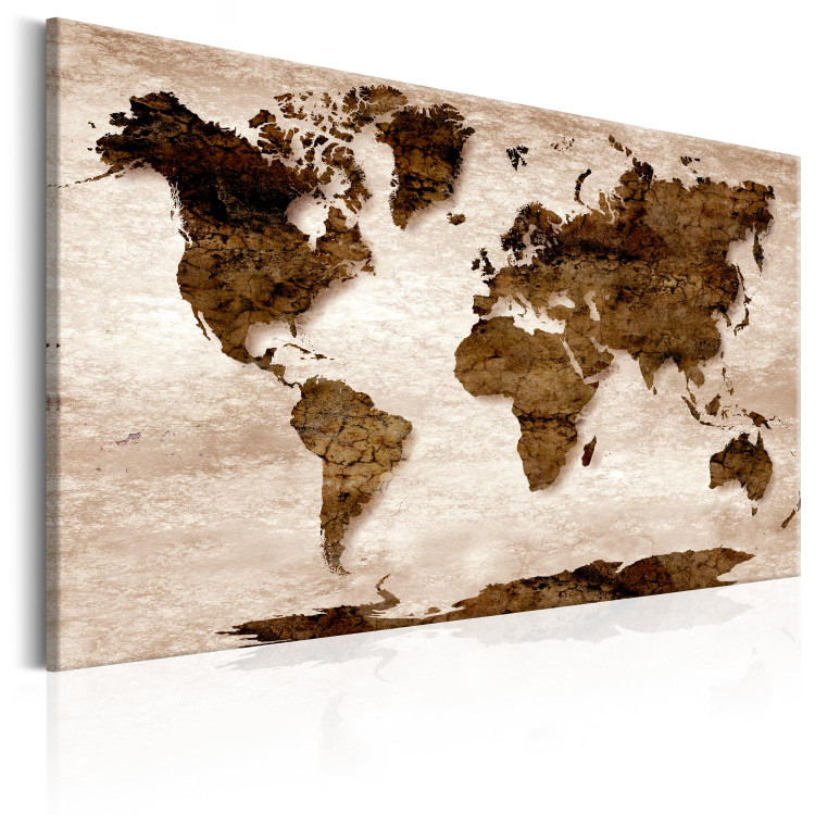 Canvas World Map: The Brown Earth 91876 additionalImage 2