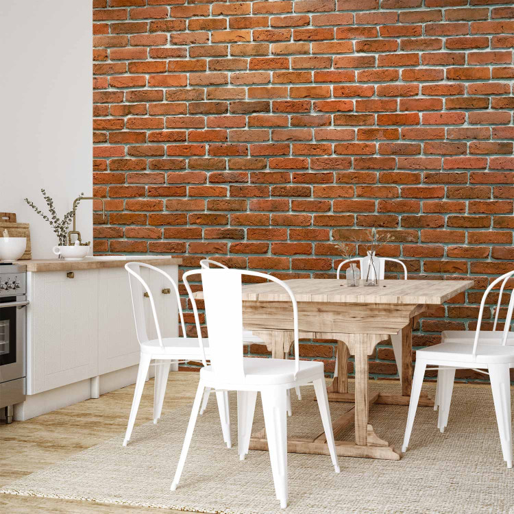 Wall Mural Urban style - orange background with texture of regularly laid bricks 94176 additionalImage 7