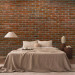Wall Mural Urban style - orange background with texture of regularly laid bricks 94176 additionalThumb 2