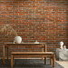Wall Mural Urban style - orange background with texture of regularly laid bricks 94176 additionalThumb 4