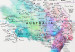 Wall Mural Map of the world - coloured continents with a gradient effect on a white background 94776 additionalThumb 3