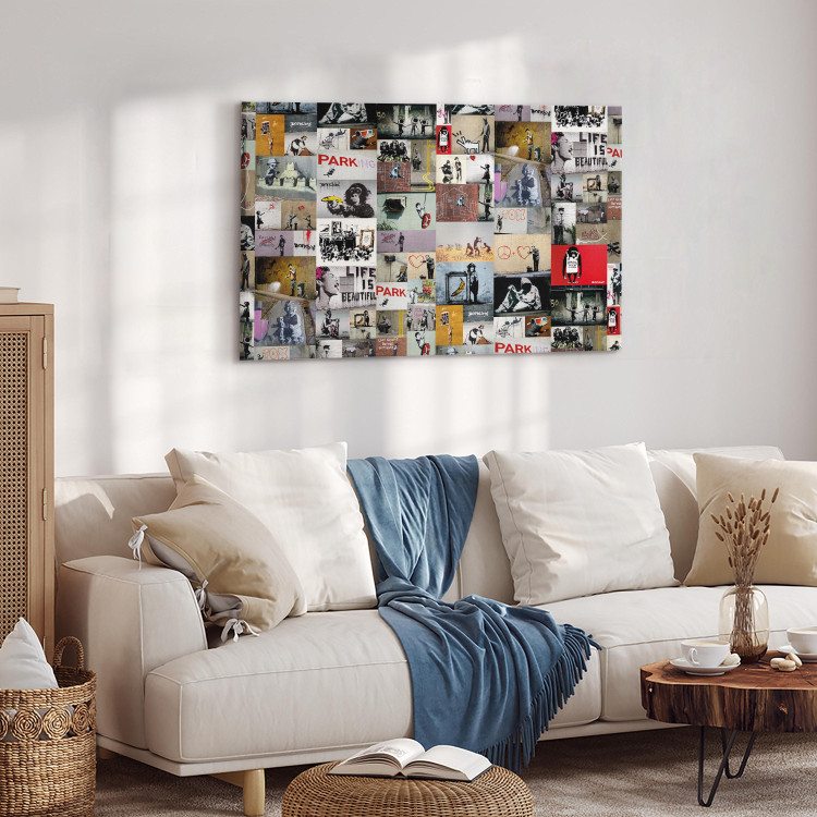 Canvas Art Print Art of Collage: Banksy 94876 additionalImage 4