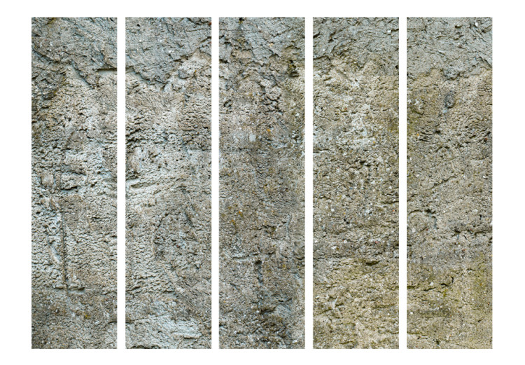 Folding Screen Stone Barrier II - texture of gray stone in urban motif 95476 additionalImage 3