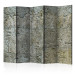 Folding Screen Stone Barrier II - texture of gray stone in urban motif 95476