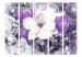 Room Separator Purple Empress II - white and purple magnolia flowers in a glow 95576 additionalThumb 3