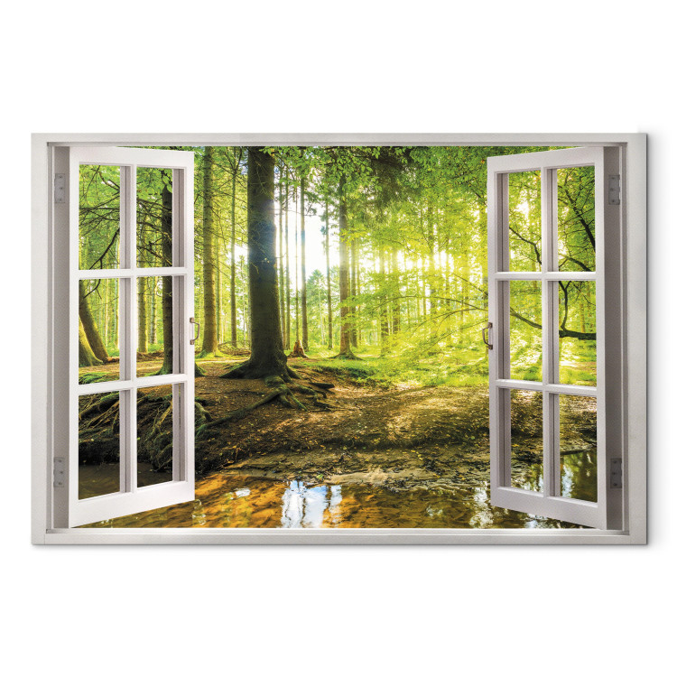 Canvas Print Window: View on Forest 105186 additionalImage 7