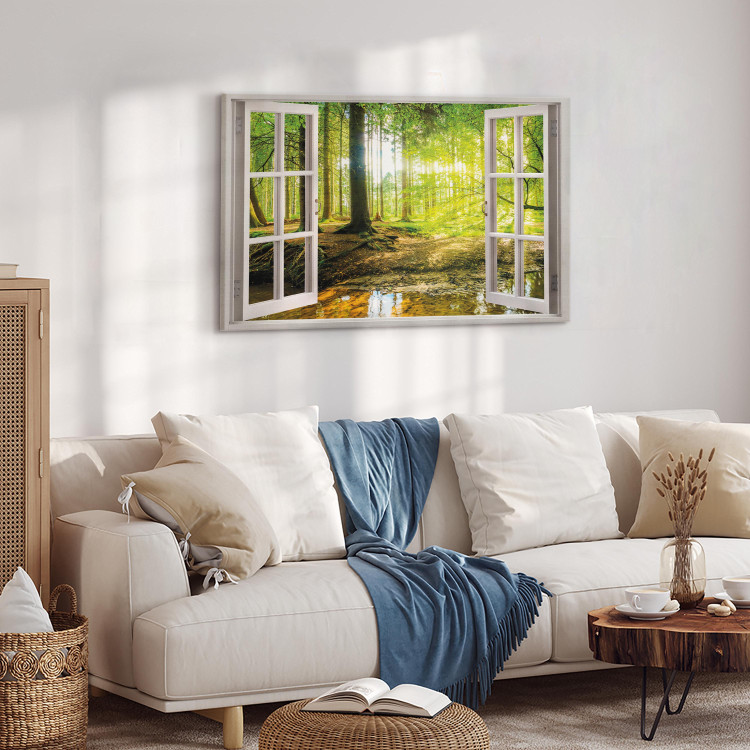 Canvas Print Window: View on Forest 105186 additionalImage 11