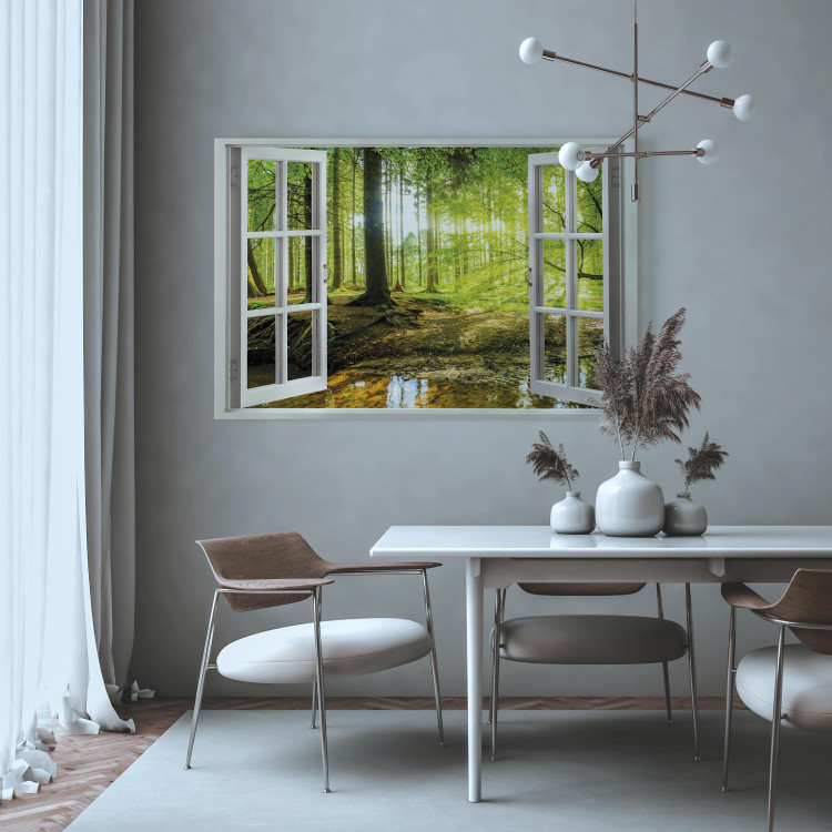 Canvas Print Window: View on Forest 105186 additionalImage 3