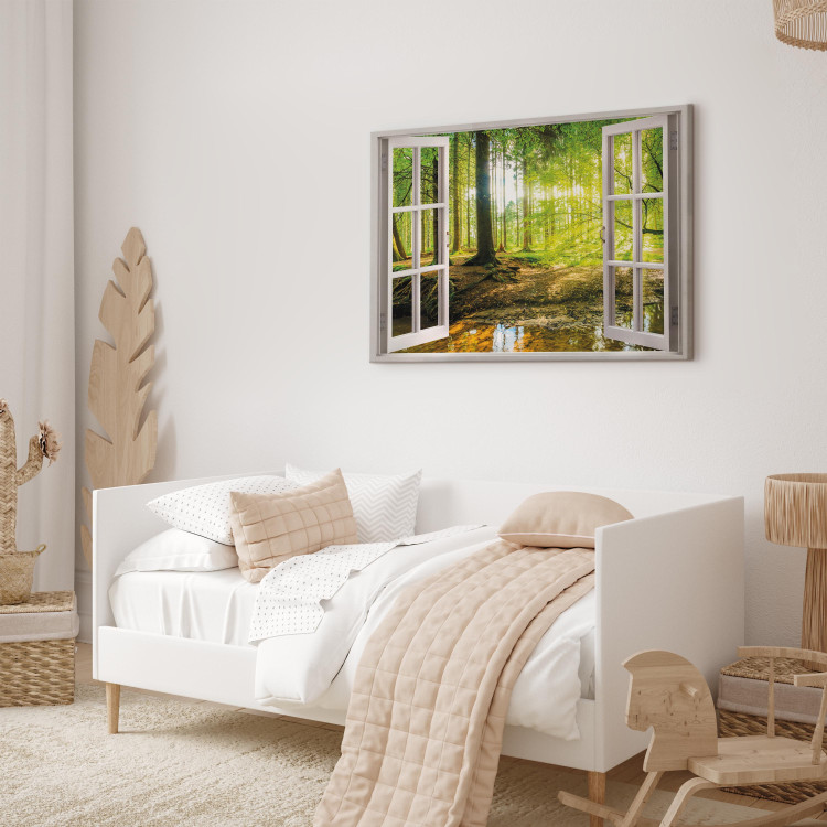 Canvas Print Window: View on Forest 105186 additionalImage 10
