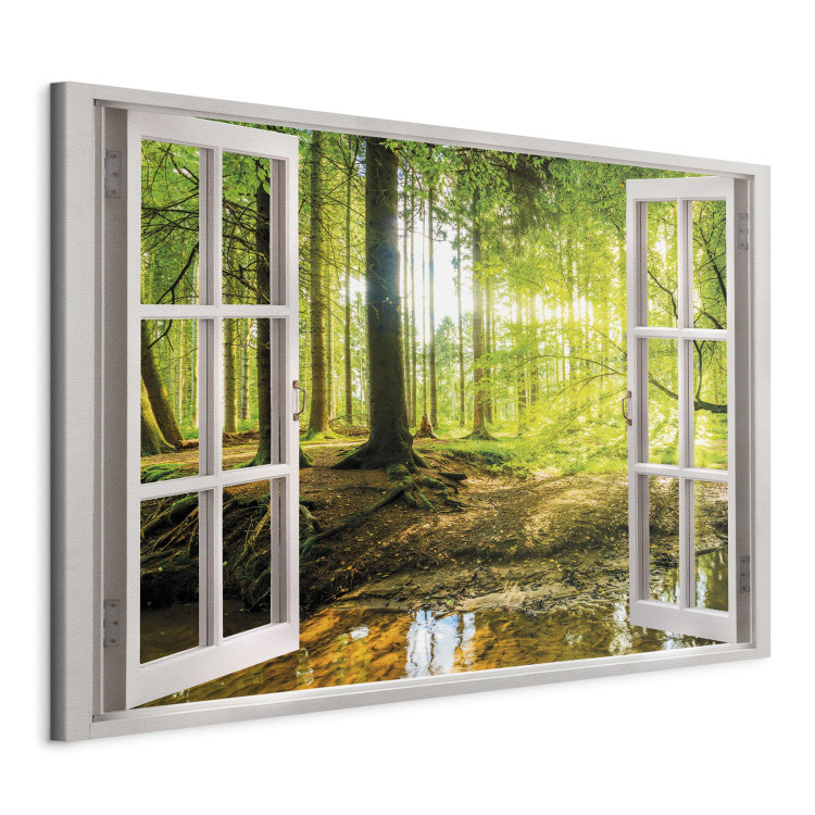Canvas Print Window: View on Forest 105186 additionalImage 2