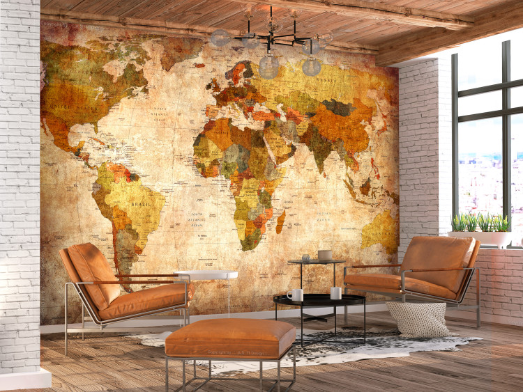 Photo Wallpaper Old World Map 106586