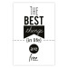 Poster The Best Things in Life Are Free - black and white composition with texts 114686