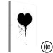 Canvas Print Contrast of Emotions (1-part) - Heartbeat in Black and White Shades 115086 additionalThumb 6