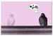 Canvas Art Print Bird's Message (1-part) - Animal Dialogue in Banksy's Style 115186