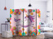 Room Separator Flexible Unicorn II - whimsical unicorn with a colorful background and flowers 117386 additionalThumb 2