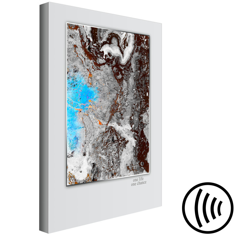 Canvas Art Print Stone texture - an abstract mineral with an English lettering 117586 additionalImage 6