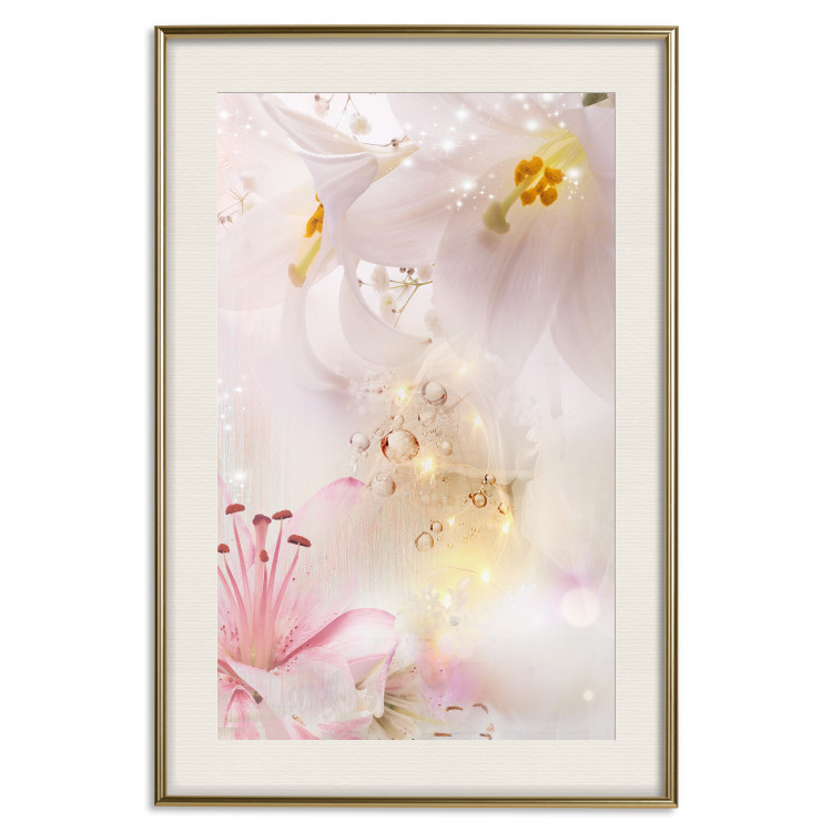 Wall Poster Lilac Paradise - colorful composition with floral motif and water droplets 117886 additionalImage 19