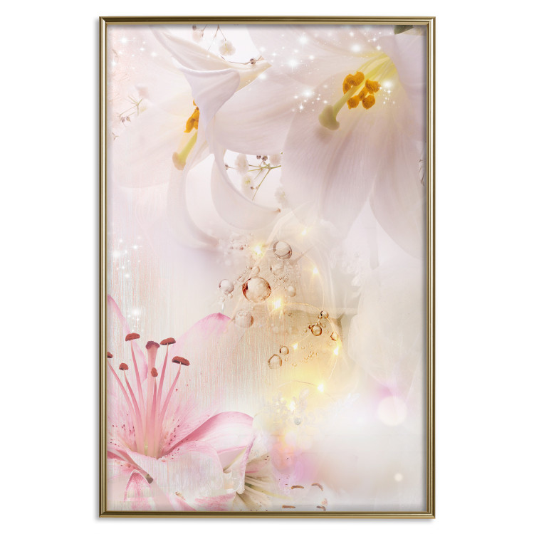 Wall Poster Lilac Paradise - colorful composition with floral motif and water droplets 117886 additionalImage 17