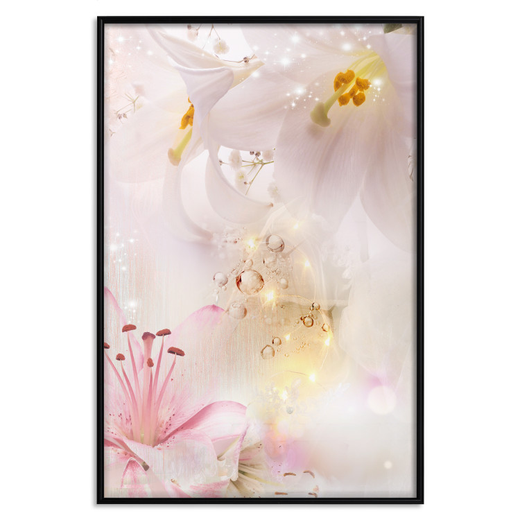 Wall Poster Lilac Paradise - colorful composition with floral motif and water droplets 117886 additionalImage 16