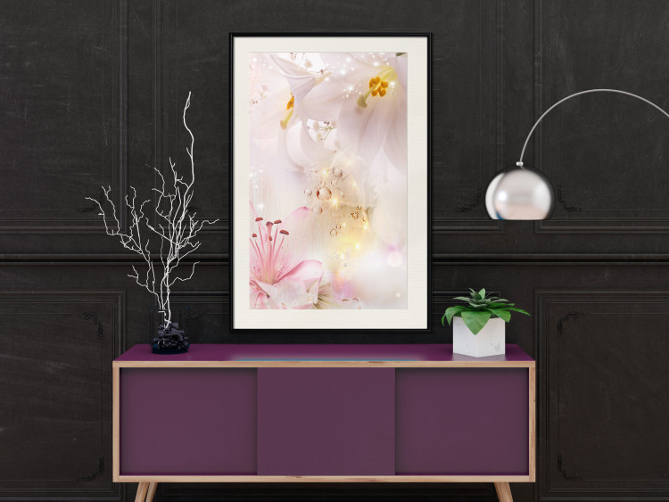 Wall Poster Lilac Paradise - colorful composition with floral motif and water droplets 117886 additionalImage 21