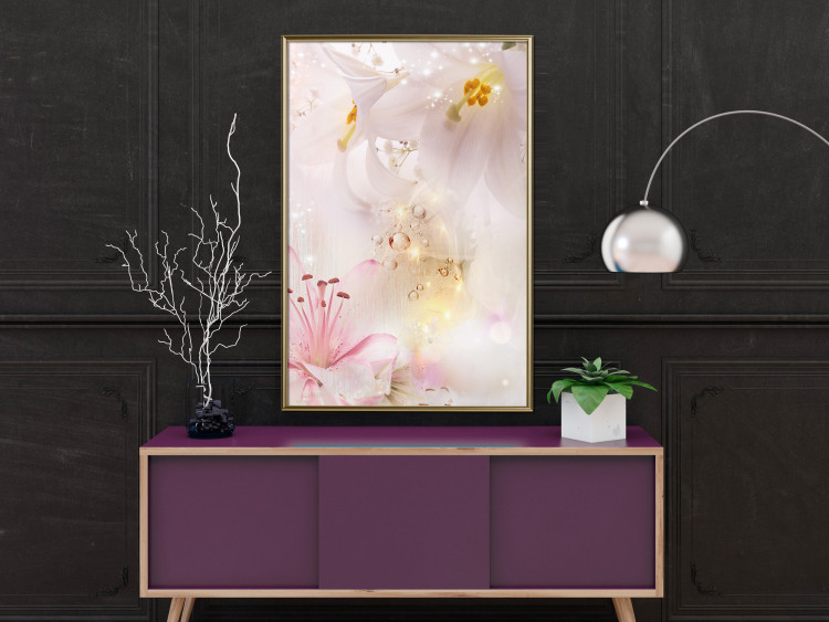 Wall Poster Lilac Paradise - colorful composition with floral motif and water droplets 117886 additionalImage 5