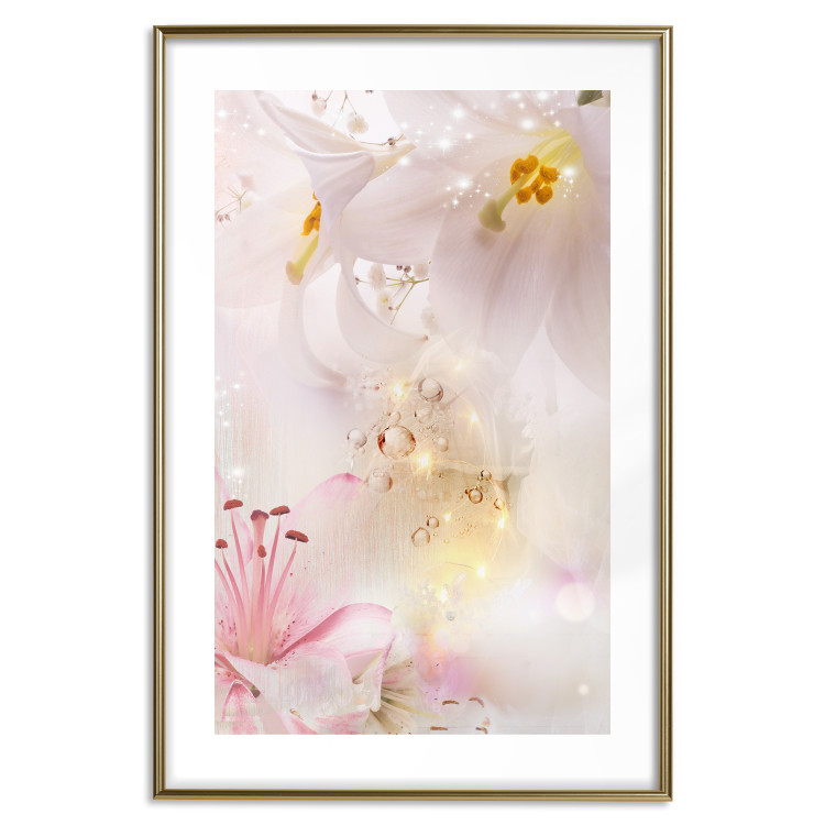 Wall Poster Lilac Paradise - colorful composition with floral motif and water droplets 117886 additionalImage 15