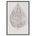 Wall Poster Lacy Leaf - plant abstraction with a golden leaf on a light background 118786 additionalThumb 18