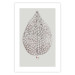 Wall Poster Lacy Leaf - plant abstraction with a golden leaf on a light background 118786 additionalThumb 19