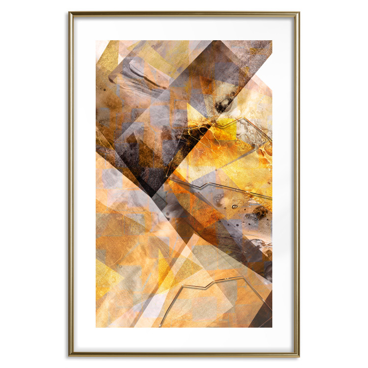 Poster Intensity - industrial geometric abstraction in yellow tones 118986 additionalImage 14