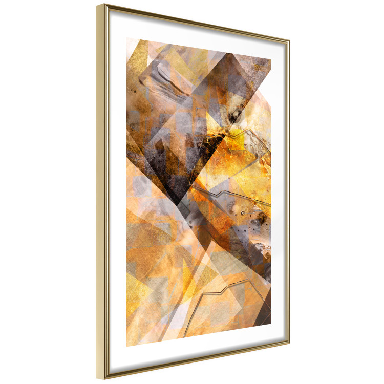 Poster Intensity - industrial geometric abstraction in yellow tones 118986 additionalImage 9