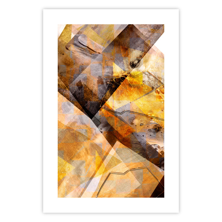Poster Intensity - industrial geometric abstraction in yellow tones 118986 additionalImage 19