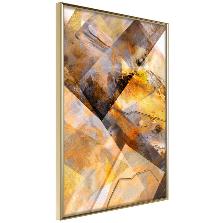 Poster Intensity - industrial geometric abstraction in yellow tones 118986 additionalImage 11