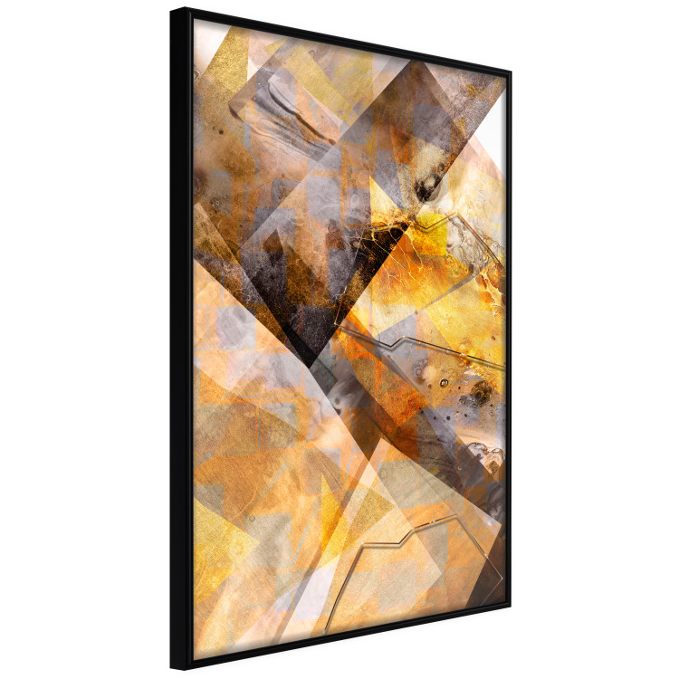 Poster Intensity - industrial geometric abstraction in yellow tones 118986 additionalImage 10