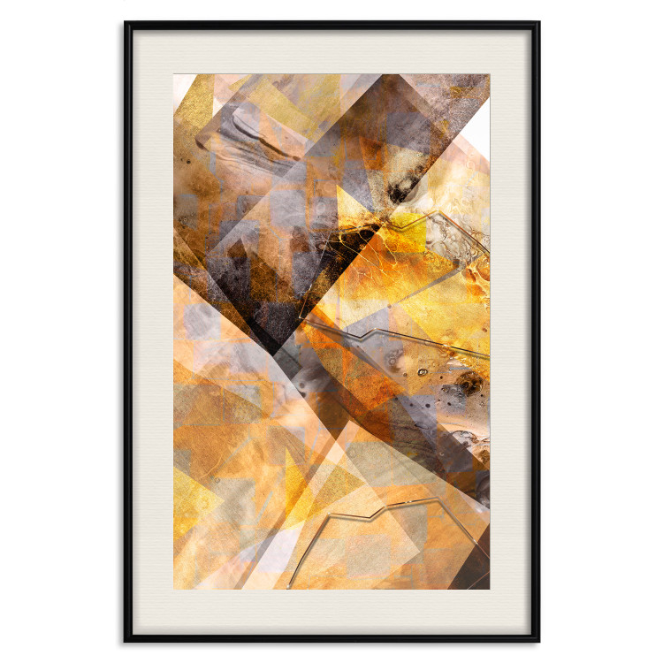 Poster Intensity - industrial geometric abstraction in yellow tones 118986 additionalImage 18