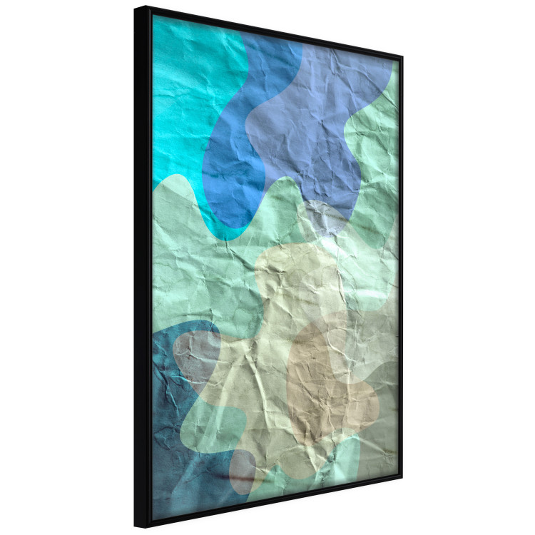 Poster Colors of the Lake - abstract spots on a crumpled paper texture 122286 additionalImage 10