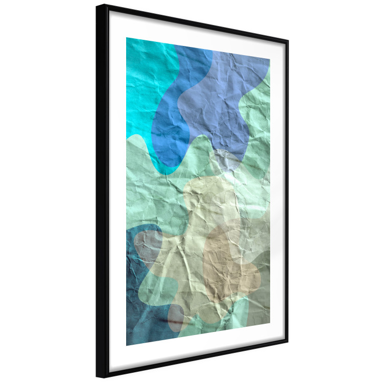 Poster Colors of the Lake - abstract spots on a crumpled paper texture 122286 additionalImage 11