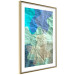 Poster Colors of the Lake - abstract spots on a crumpled paper texture 122286 additionalThumb 6