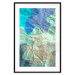 Poster Colors of the Lake - abstract spots on a crumpled paper texture 122286 additionalThumb 15