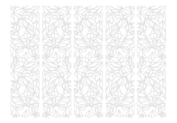 Room Separator Plant Tangle II - lines in geometric shapes on a white background 122986 additionalImage 3