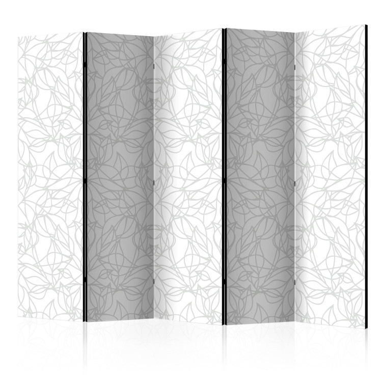 Room Separator Plant Tangle II - lines in geometric shapes on a white background 122986