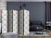Room Divider White Elegance II - quilted fabric texture in shining diamonds 123286 additionalThumb 4