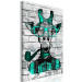 Canvas Giraffe with Pipe (1 Part) Vertical Green 123386 additionalThumb 2