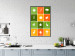 Poster Colorful Vegetables - board with colorful squares and vegetable graphics 123586 additionalThumb 3