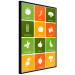 Poster Colorful Vegetables - board with colorful squares and vegetable graphics 123586 additionalThumb 10