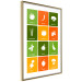 Poster Colorful Vegetables - board with colorful squares and vegetable graphics 123586 additionalThumb 6