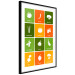 Poster Colorful Vegetables - board with colorful squares and vegetable graphics 123586 additionalThumb 11