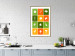 Poster Colorful Vegetables - board with colorful squares and vegetable graphics 123586 additionalThumb 13
